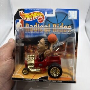 1998 Allen Iverson Radical Rides Hot Wheels 76ers Sixers #3 NBA Mattel Hoops NEW